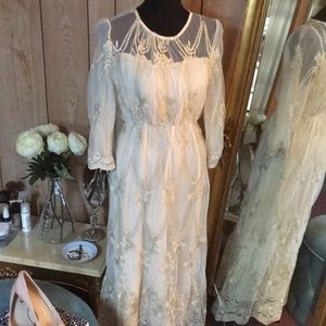 Gorgeous chiffon cream dress